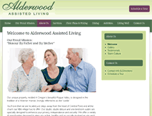 Tablet Screenshot of alderwoodassistedliving.com